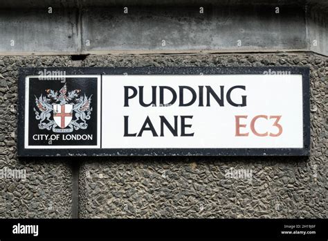 pudding lane sign 1666.